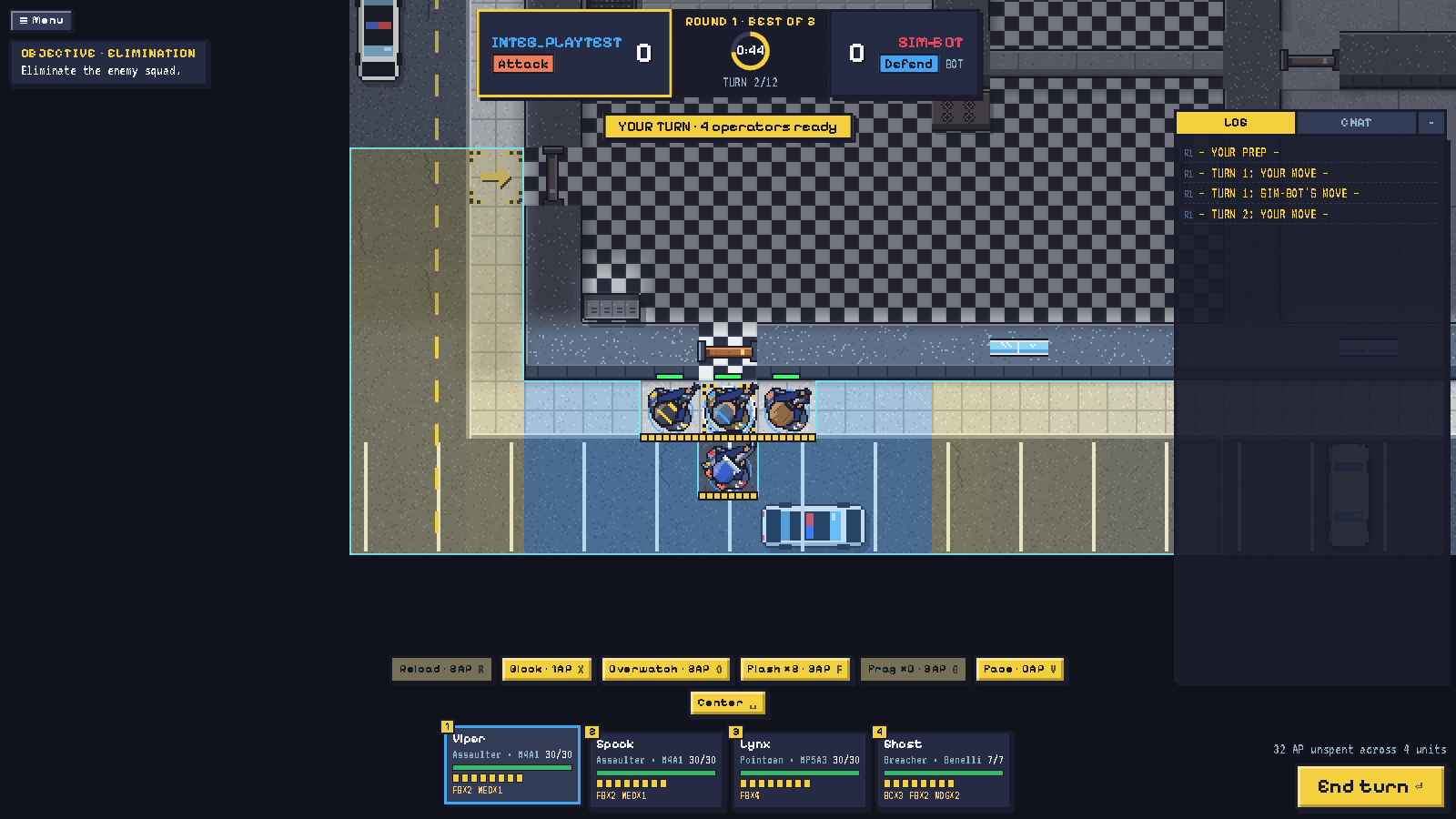 BREACHPOINT screenshot: Coming after launch (free online update): turn-based versus, 1v1 or 2v2