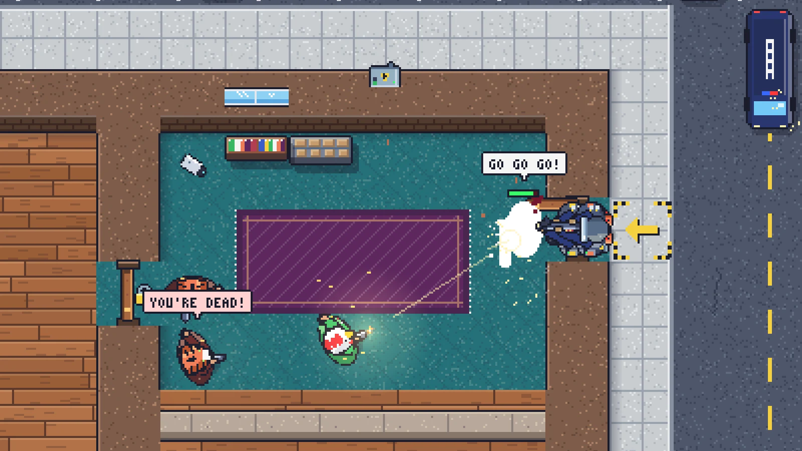 BREACHPOINT screenshot: Ballistic shield: the sixth class takes the room's fire on the plate while the stack follows